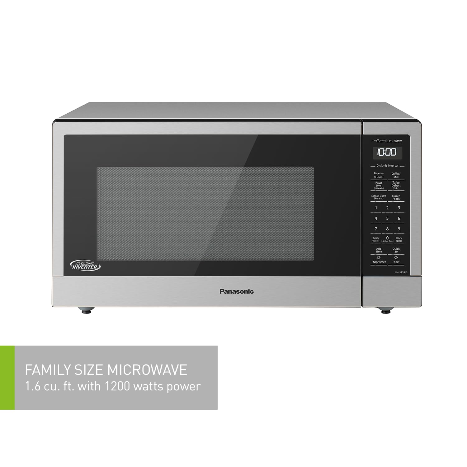 Panasonic NNST74LSC Family Size 1.6 Cu.ft Genius Cyclonic Inverter